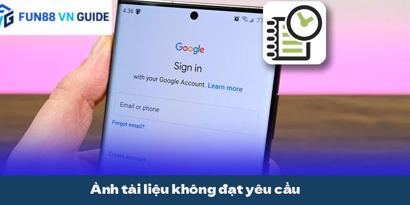 Ảnh tài liệu không đạt yêu cầu