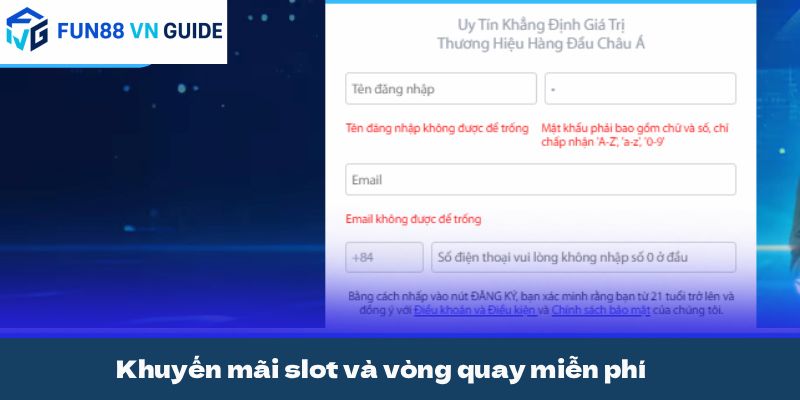 Khuyến mãi slot và vòng quay miễn phí