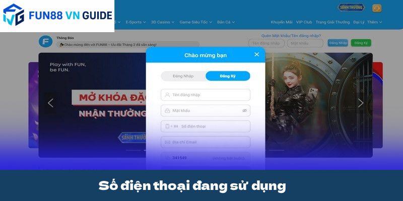Số điện thoại đang sử dụng